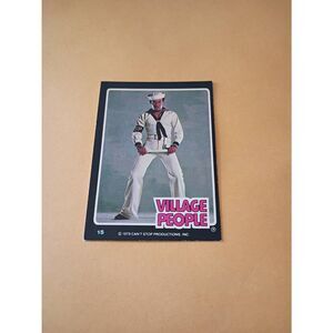 Vintage 1979 Village People Trading Card #15 Disco Era Vintage Music Collectible